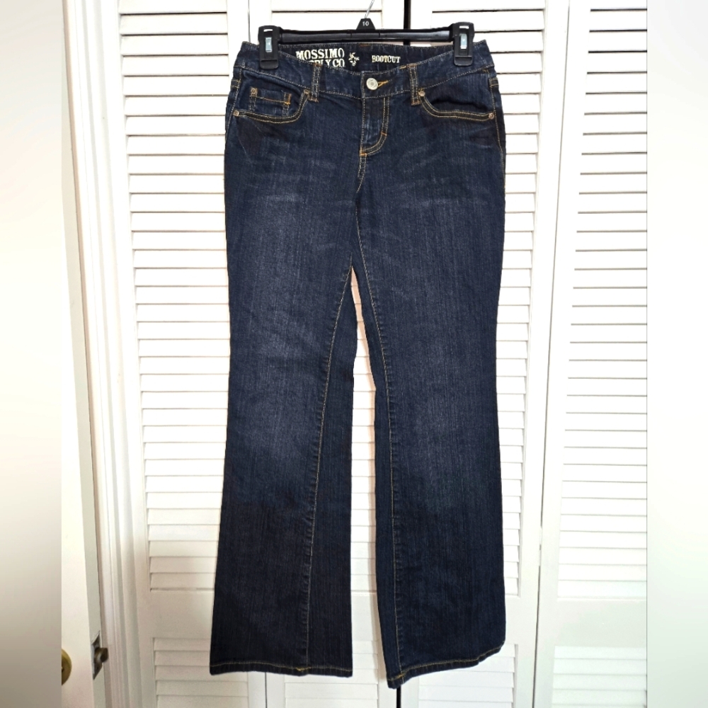 Mossimo Supply Co Women's 3 Short Dark Blue Boot Cut Jeans